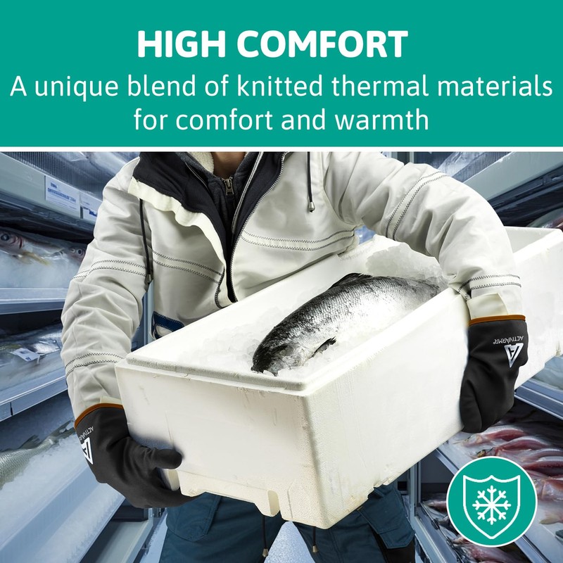 Ansell ActivArmr 97-631, Thermal Gloves, Cold-Resistant Protective Gloves with PVC
