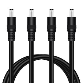 18AWG 2-Pack 6FT DC Power Cable Male to Male, 5.5mm x 2.1mm DC Barrel Plug Jack Power Supply Adapter 5.5x2.1mm Power Cord for CCTV Surveillance Security Camera LED Strip