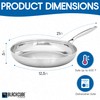 Black Cube Stainless Steel 12.5-inch Frying Pan, 3 Ply Professional