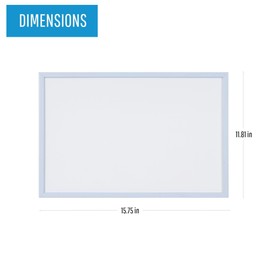 MasterVision Pastel Collection Magnetic Dry Erase Whiteboard, Blue Colored MDF Frame, 15.75" x 11.81"