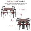 VECELO 5 Piece Dining Table Set for 4, Wood Grain