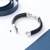 constantlife Motorcycle Cremation Bracelet for Ashes for Men Braided Leather