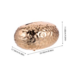 NOLITOY Egg-Shaped Tissue Box Table Tissues Storage Cartoon Tissue Paper Tissue Holder Cute Funny Tissue Organizer Car Tissue Holder Tissues Boxes Napkin Holder for Car Golden Plastic