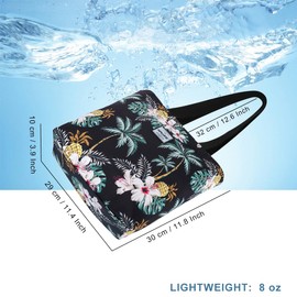 HAWEE Tote Bag with Zipper for Women Inside Mesh Pocket Heavy Duty Casual Anti-water Cloth Travel Shoulder Handbag, Coconut Palm