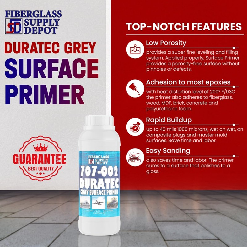 Hawkeye Industries Duratec 707-002 Grey Surface Primer with Hardener Quart
