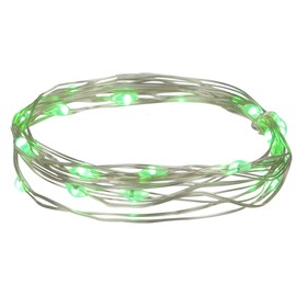 Northlight 20-Count Green LED Micro Fairy Christmas Lights - 6ft, Copper Wire