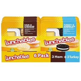 Generic Lunchables Variety Pack, Cracker Stackers Snack Kit Turkey/American and Ham/Cheddar - 6 Packs