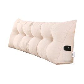 SAMTY Triangular Wedge Pillow headboard California King Size for Couch Large headboard Pillow with Removable Cover Back Rest Pillows for Sitting up in Bed