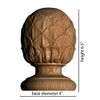 OAK4239A Hand Carved Pineapple Finial in Red Oak