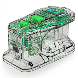 MYAKON 100W Fast Charger and 145W Portable Power Source for Ryobi 18V Battery, Intelligent Two Way USB-C Charger with OLED Display, LED Task Light, Battery Charging Station Compatible with Ryobi 18V