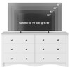 Furmax 6 Wood Drawers Dresser for Bedroom, Double Dresser for