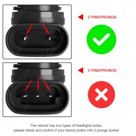 CHUSYYRAY For ARCTIC CAT 400 500 650 700 Headlight HI/Lo Beam LED Light Bulbs 6000k white