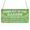 Second Ave Come Sit in The Garden Friendship Wooden Hanging