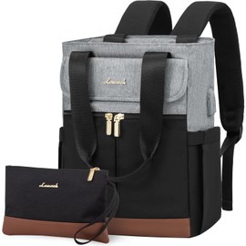 LOVEVOOK Backpack Purse for Women, Convertible Mini Backpacks Tote for Teen Girls, Small College Bookbag for Work, School, Travel, 2pcs set