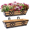 cheehigo Railing Planter Box, Window Planter Boxes Outdoor 2 Pack