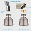 Hibbent Big Angle Swivel Sink Faucet Aerator,360 Degree Kitchen Sink