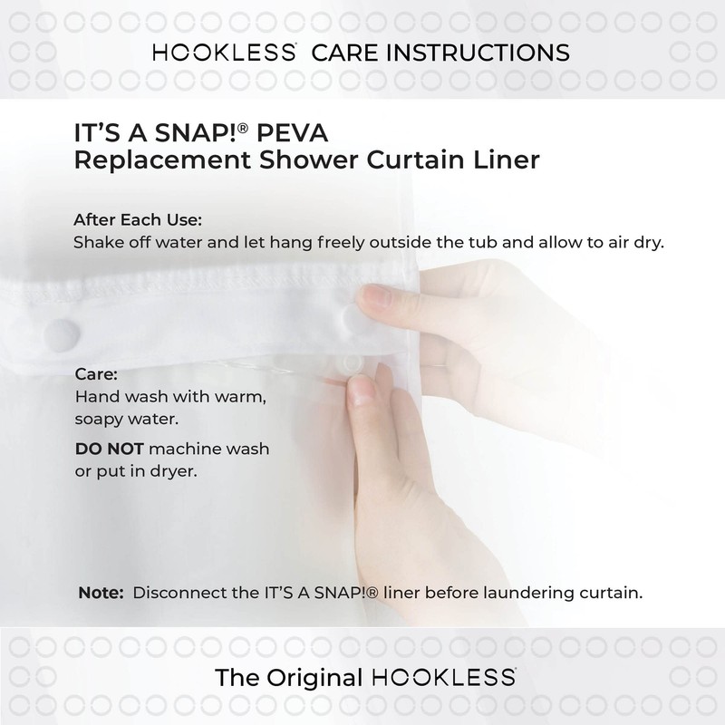 Hookless It's A Snap! Cabana Stripe 71" x 74" Shower