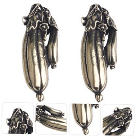 Operitacx 2stücke Retro Schlüsselanhänger Messing Mit Kreativen Loofah-anhängern Für Ihre Schlüssel Design Für -projekte Und Dekoration