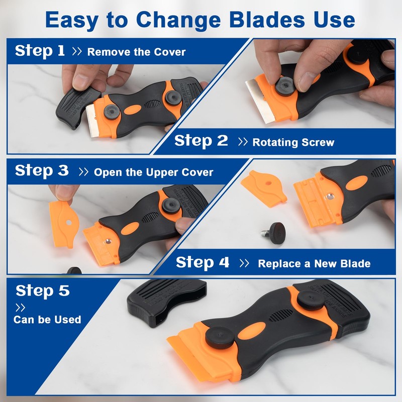 Aisoso Razor Scraper Tool 2 Pack, Razor Blade Scraper Tool