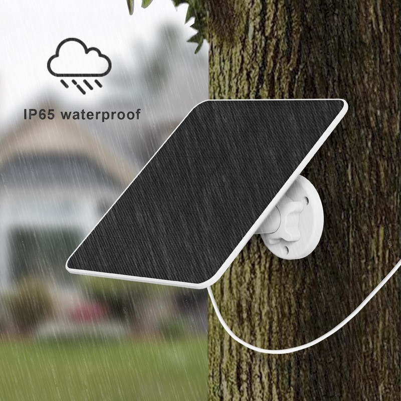 Solar Panel for Ring Camera, 5W Solar Panel Charger for