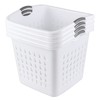 Anbers 4-Pack 72L Large Plastic Laundry Hamper Basket, White Dirty