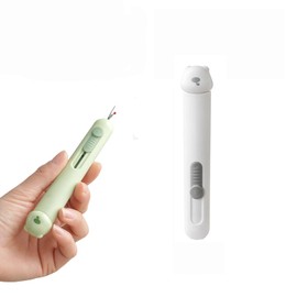 3 in 1 Automatic Needle Threaders Seam Ripper with Needle Storage,Needle Threaders for Hand Sewing, Embroidery,Quick Needle Threading Tool (White)