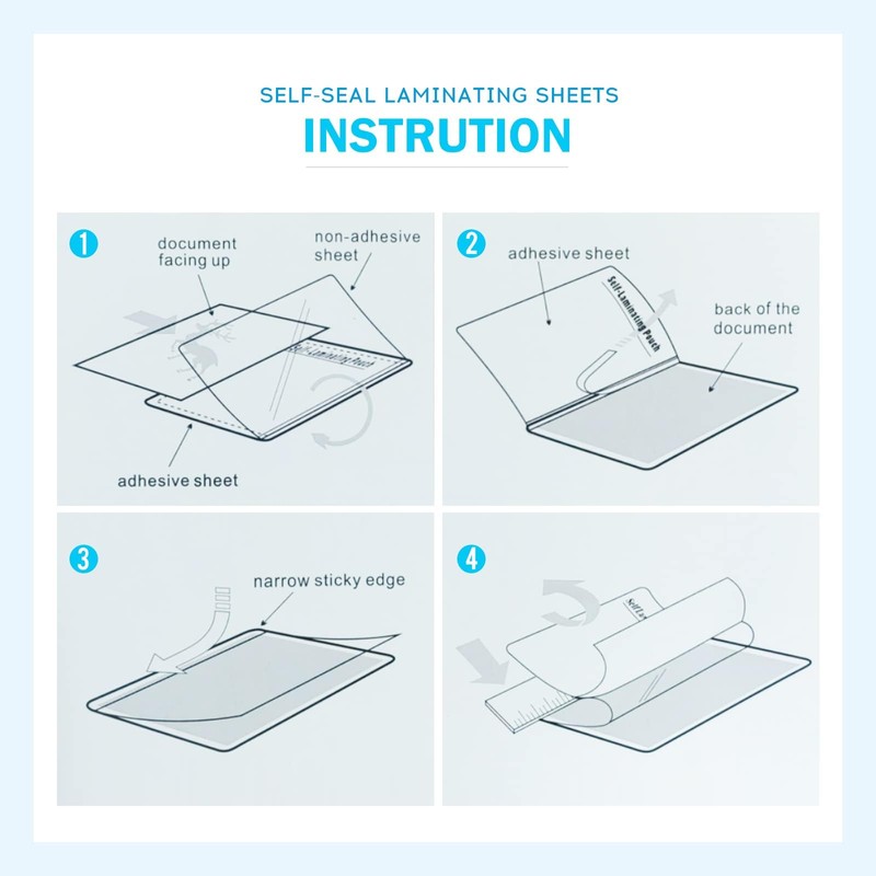 Uinkit 10mil Thicker Self Sealing Photo Laminating Pouches 4 x