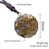 Orgone Metatron Cube Om Necklace, Chakra Crystal Stone for Healing