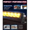 OFFROADTOWN 8 Inch LED Light Bar Amber 60W Silm Light