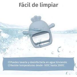 uunida baby Mordedera para Bebe de Silicona de agarre perfecto Libre de BPA - Juguetes para Bebe de 0 a 6 Meses para Aliviar el Dolor de Denticion - (Pollito Azul+Verde)
