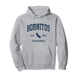 Hornitos California CA Vintage Athletic Navy Sports Design Pullover Hoodie