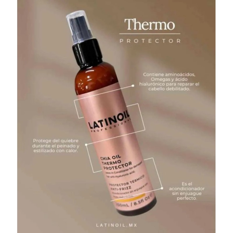 Kit Thermo Protector Aceite De Cha Latinoil Anti Frizz