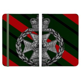 ShopQuality4U Royal Green Jackets Regimental RGJ Leather Passport Holder - for Men & Women - British Full Printed Passport Cover Case Passport Wallet