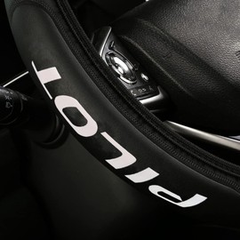 Leather Steering Wheel Cover Compatible with Pilot Car Universal Size