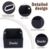 Snack Organizer for Countertop, Large Fabric Snack Basket with Side