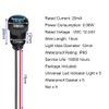 Gebildet LED Plastic Indicator Light, AC/DC 12-24 V, Mounting Hole