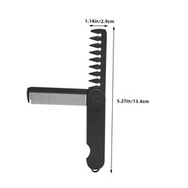 BIUDECO Portable Travel Combs 2pcs Folding Hair Brush Fine Wide Tooth Men's Hair Comb Detangler Brush for Men and Women