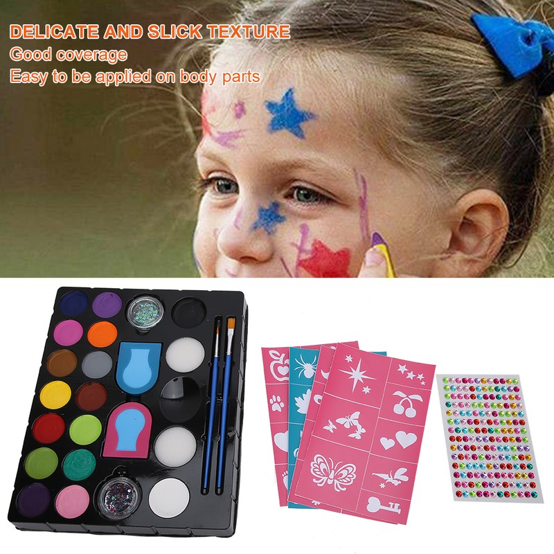 Face Paint Body Painting Pigment Brush Glitter Powder Children DIY