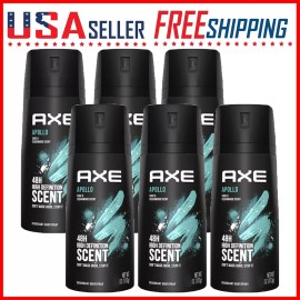 Axe Spray Apollo Men desodorante corporal spray fresco 150 ml (5 oz) x paquete de 6