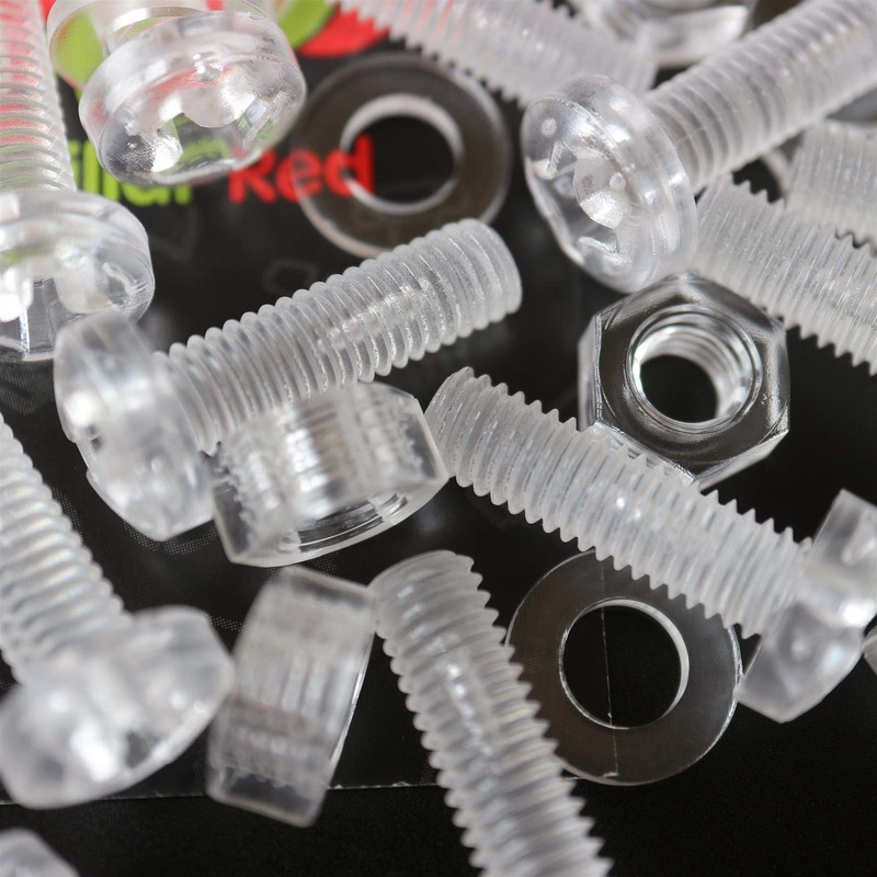 Pack of 20 Transparent Clear Plastic Acrylic M6 x 20mm