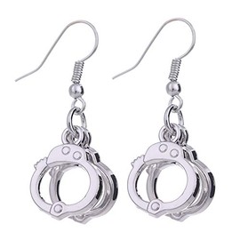 Cute Handcuffs Shape Dangle Earrings Punk Trendy Handcuffs Drop Earrings for Women Jewelry