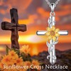SHEAISRS Cross Necklace for Women Mustard Seed Necklace 925 Sterling
