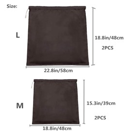 4 Pack Dust Bags for Handbags Travel Storage Pouch,Silk Cloth Bag With Drawstring Large Storage Pouch for Handbag Purse Shoes Boots