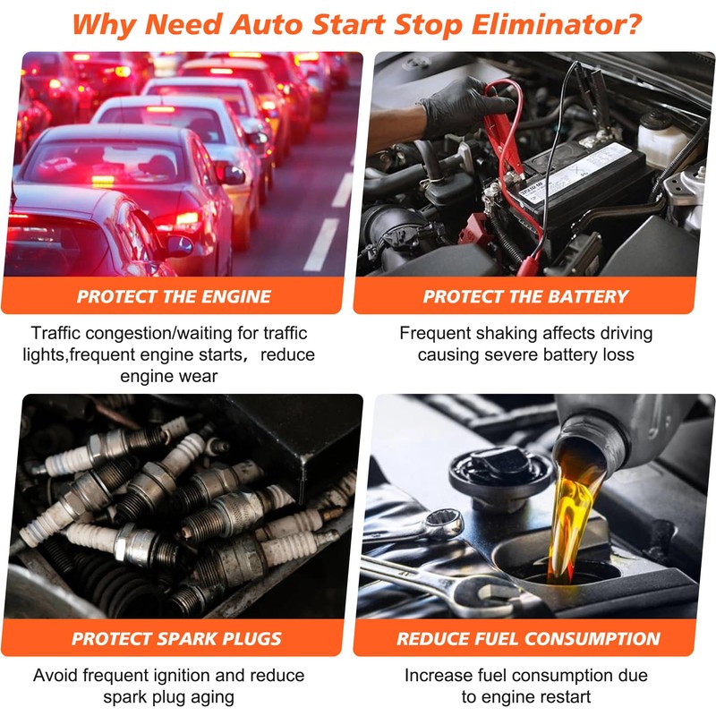 VOFONO Upgrade Auto Start Stop Eliminator Compatible with Jeep Wrangler