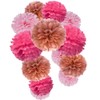Rose Gold Hot Pink and Pink Paper Flower Tissue Pom