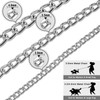 LOS ANDES Metal Double Dog Leash Chew Proof Chain Leash