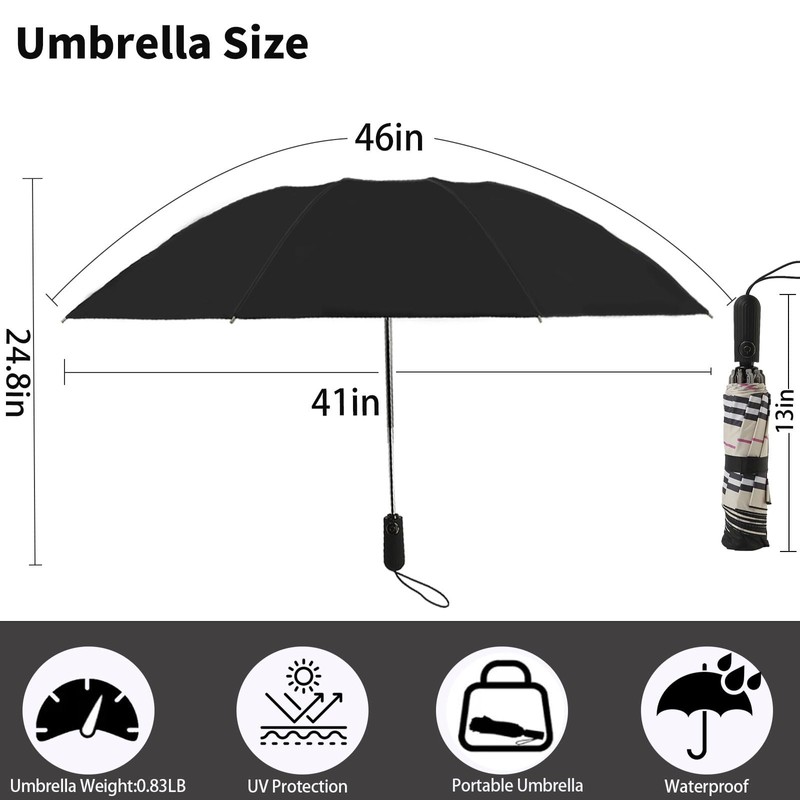 ZDSSM Compact Travel Umbrella Inverted Reverse Umbrellas for Rain &