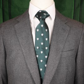 MENDEPOT Animal Tie Animal Head Pattern Necktie In Gift Box Gift Tie For Him (Buffalo)