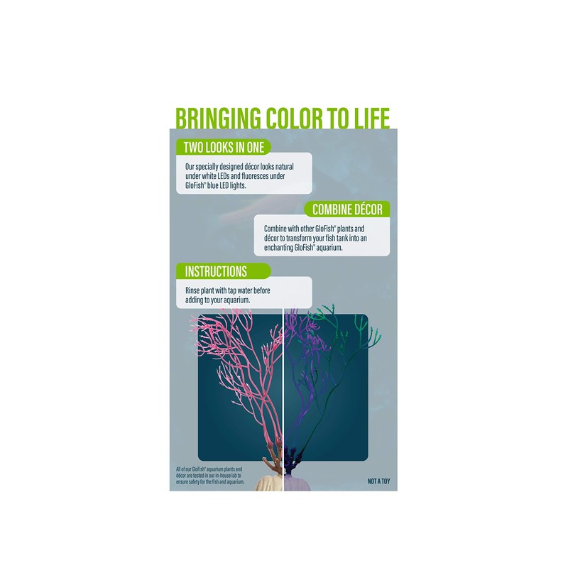 GloFish Plant Aquarium Decor