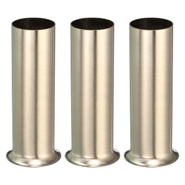 MECCANIXITY Candle Socket Covers, 3.9 Inch Tall Metal Chandelier Sleeves Candelabra Base Sockets Fit to Most Chandeliers, Nickel Color 3 Pcs